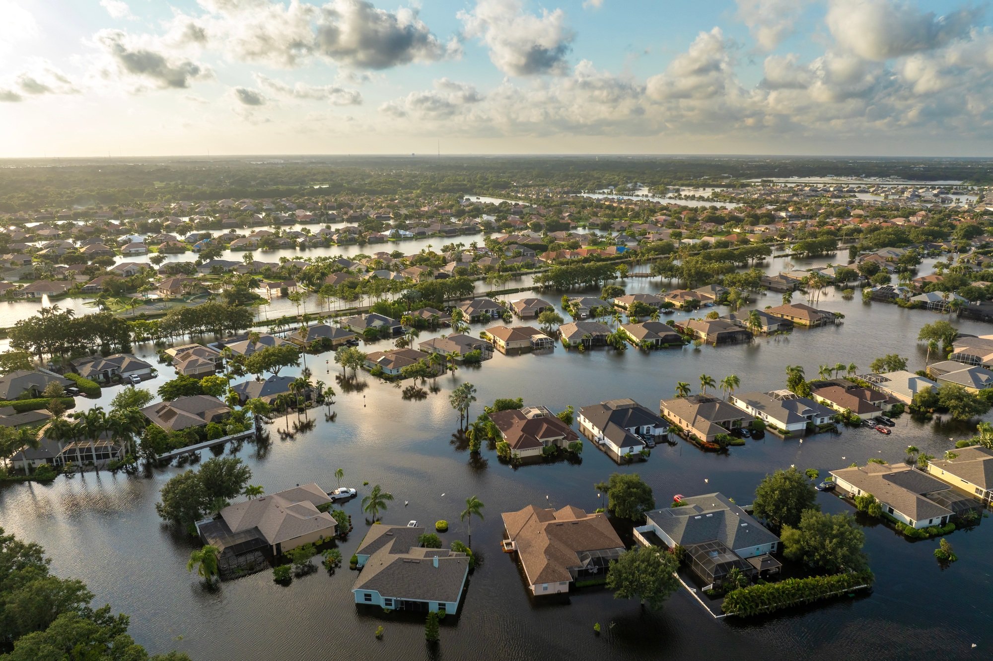 Mold Testing after a flood. Flooding in Florida caused by tropical storm from hurricane Debby.
