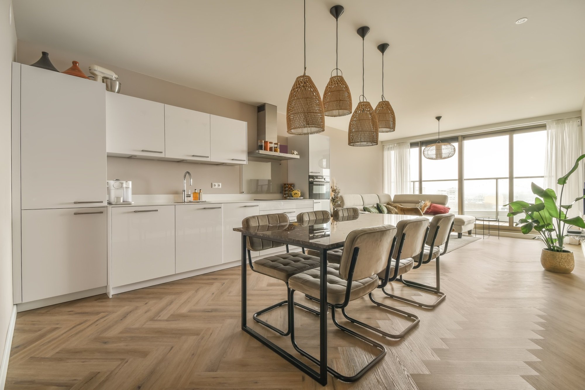 The apartment is in an open style